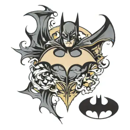 Batman Symbol With Batman Inside
