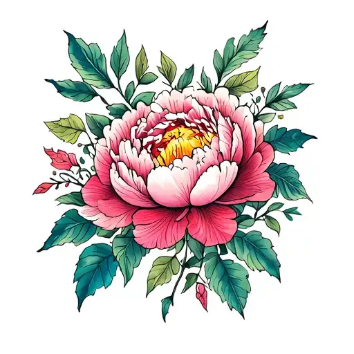 Peony And Foliage Fume