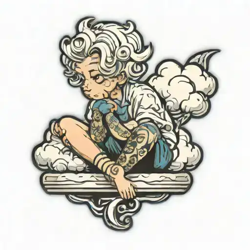 Little Cloud With Someone Sitting On It