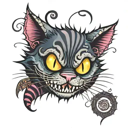 Dark Spooky Spiked Cheshire Cat