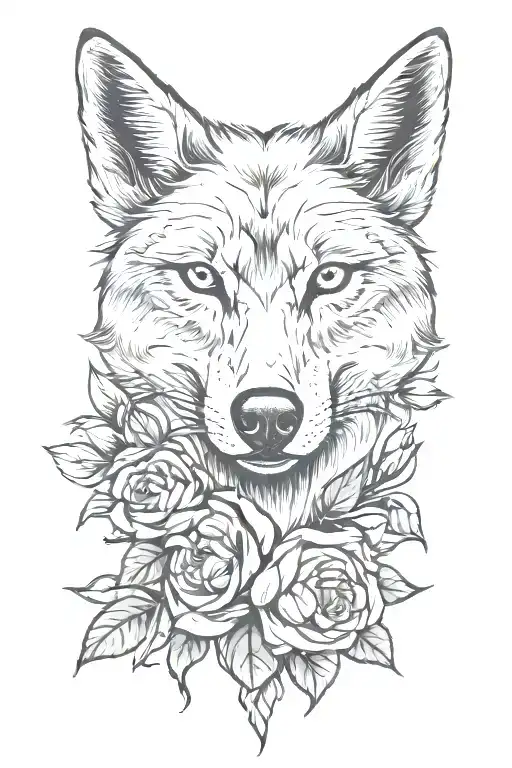 Flowers With A Wolf Head