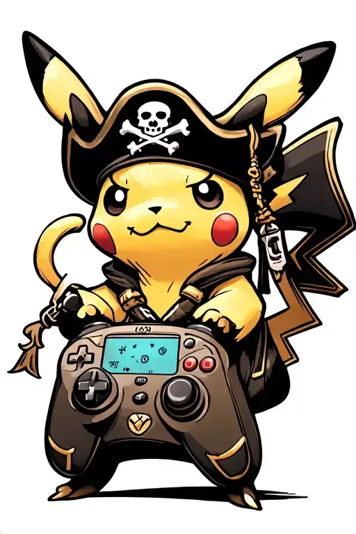 Pikachu Pirate With Gamepad