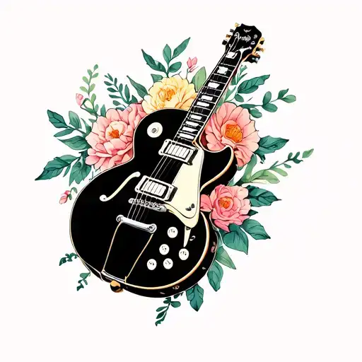 Gibson Es335 With Flowers