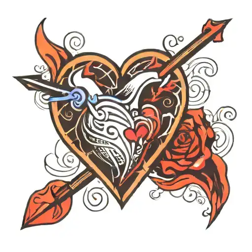 Heart On Wrist Tattoo That Is Abstract