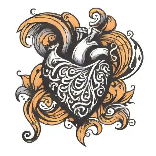 Heart On Wrist Tattoo That Is Abstract