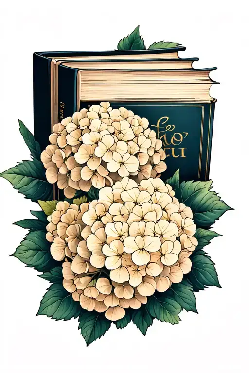 Hydrangeas With A Book