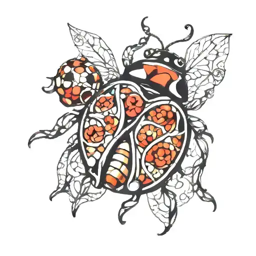 Ladybug Made Of Stained Glass