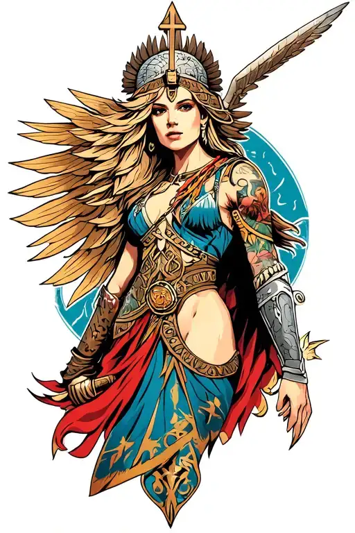 A Christian Valkyrie Warrior Woman