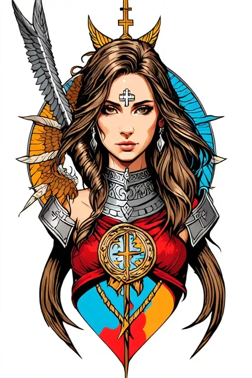 A Christian Valkyrie Warrior Woman