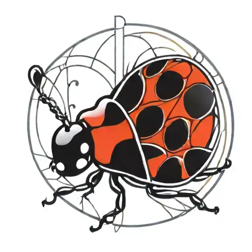 Ladybug Made Of Stained Glass