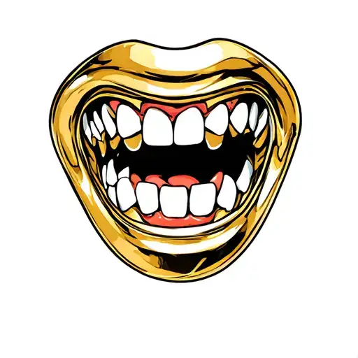 Chattering Teeth Toy With Gold Front Tooth