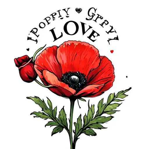 Poppy With Love Gran Written