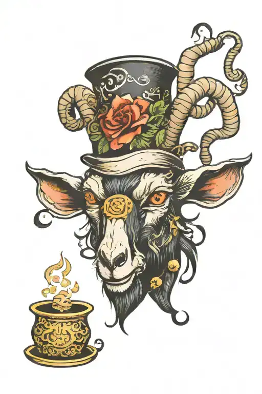 Black Goat Top Hat Money Bag