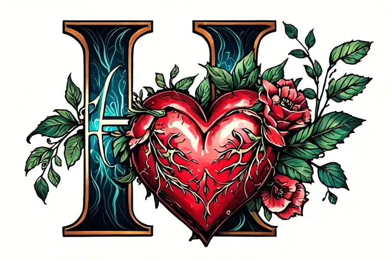 The Letter H And A Heart