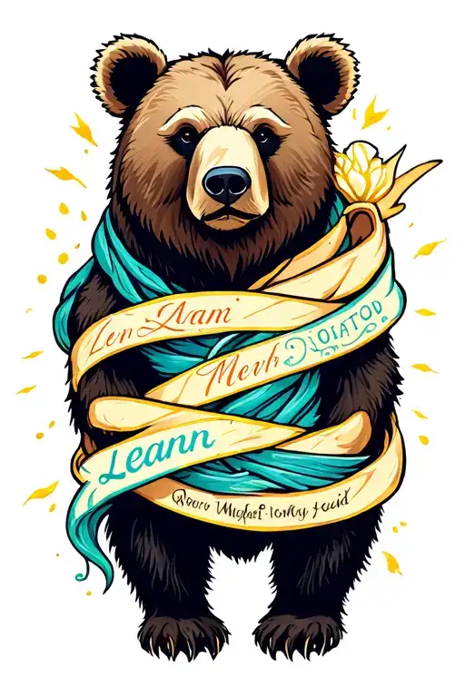 A Bear With The Name Leann Wrapped Around It Luminous Points