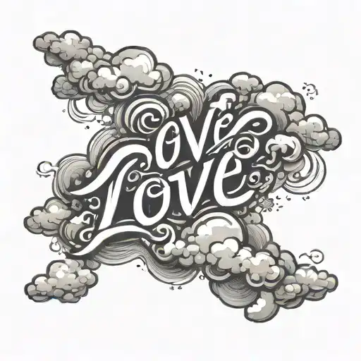 Clouds With The Word Love Inside That Spells Out Loyalty Out Values Everything