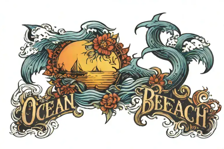 Ocean Beach Sunrise With Words Coram Deo