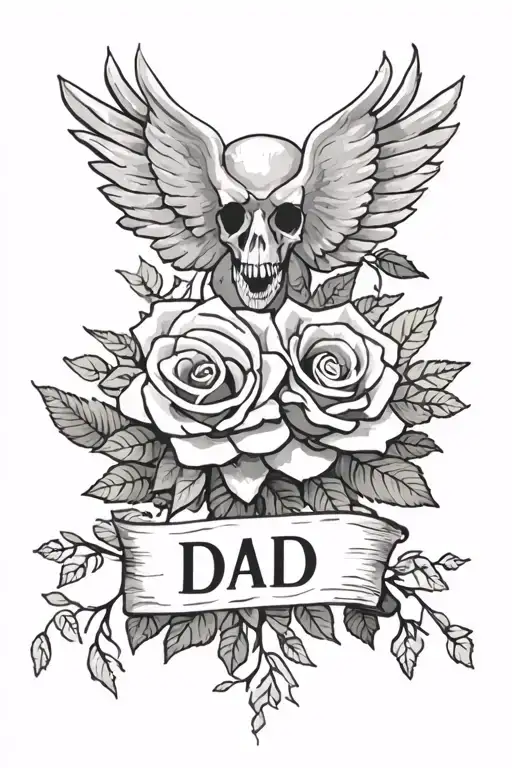 Memorial Tattoo For Dad No Roses Or Trees