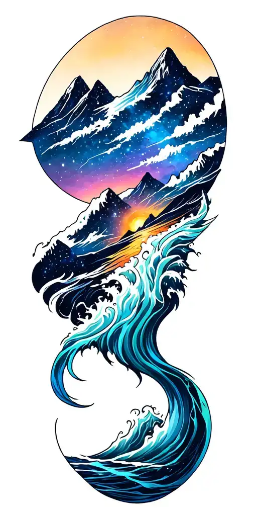 Galaxy Sea Mountains