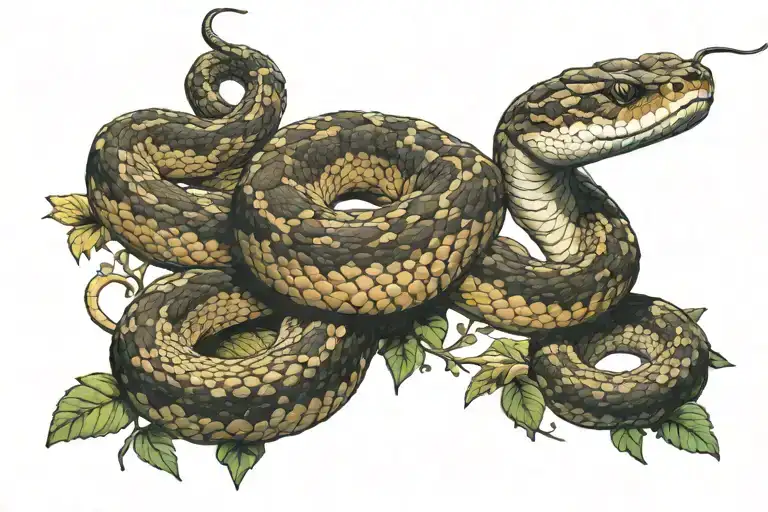 Hyper Realistic Rattlesnake With Landscape