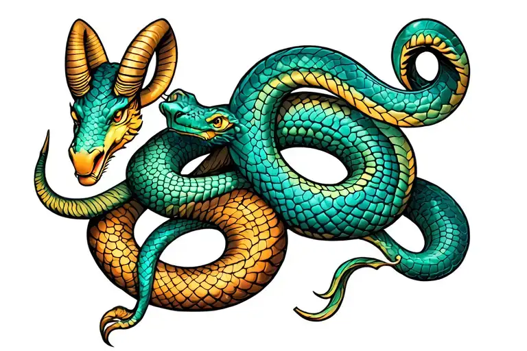 Zodiac Capricorn And Snake