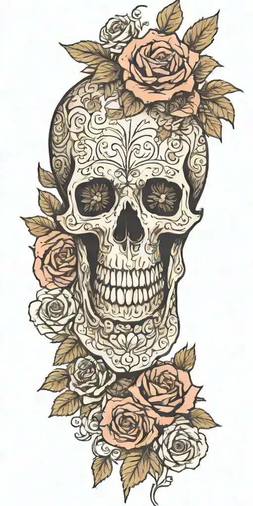 Skull And Roses