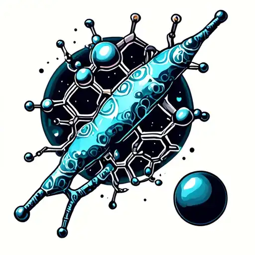 Minimalist Tattoo Of Adrenaline Molecule