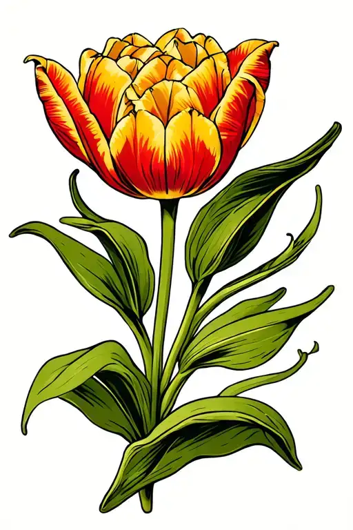 Tulip In Bloom