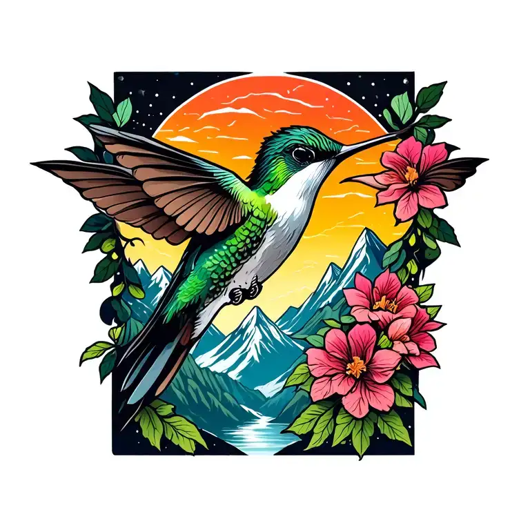 Mountains And Hummingbirds