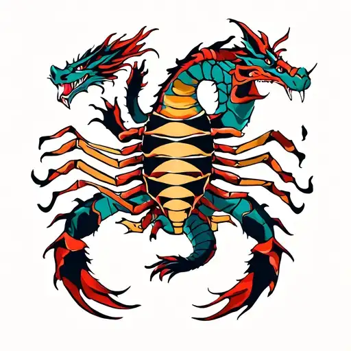 Scorpio And Dragon Wrapped