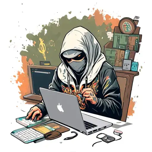 Hacker Hacking In Laptop