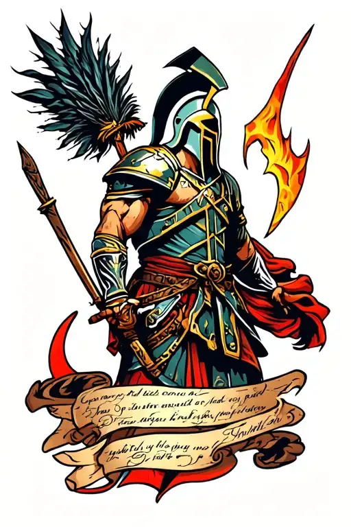 Spartan With Writing