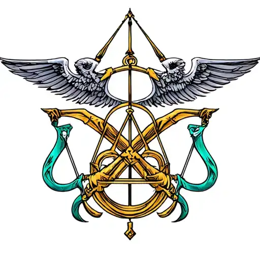 Libra And Sagittarius Symbol