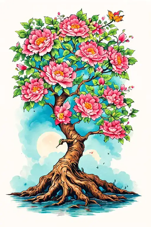 Show With A Flowery Tree