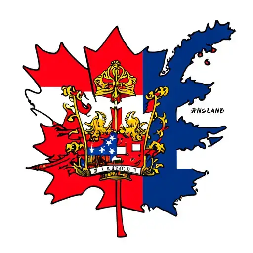 Canadian Flag And England Flag Incorporated
