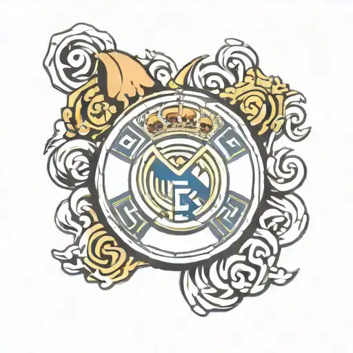 Real Madrid Crest With Luffy Gear 5