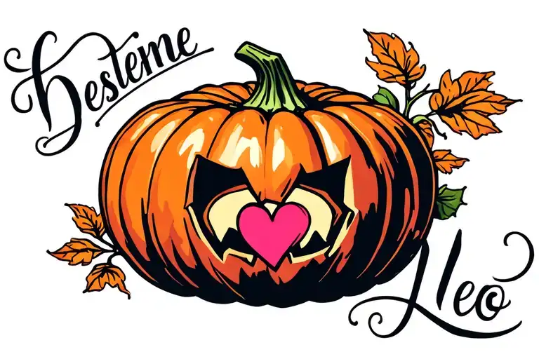 Pumpkin With Heart With The Name Destinee