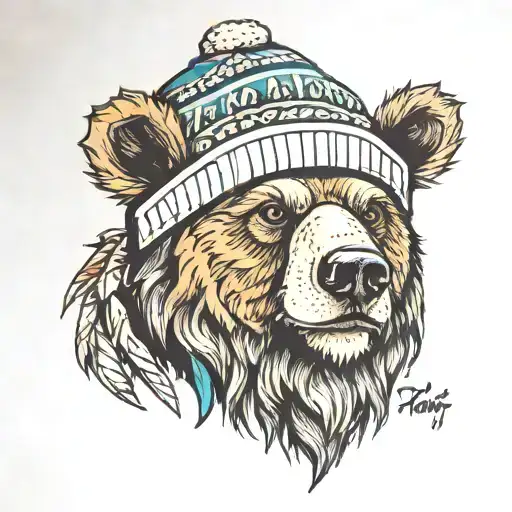 Bear With Beanie And Beard
