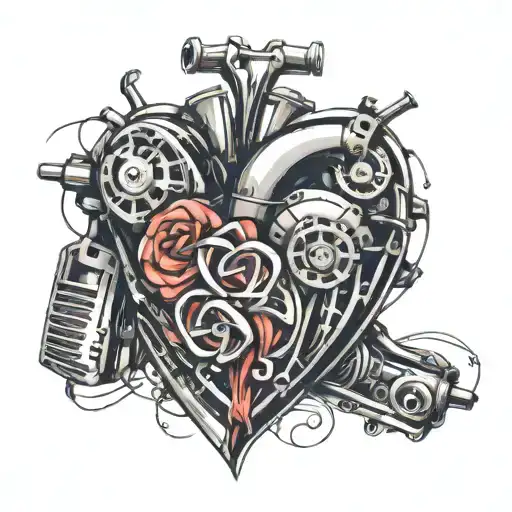 Heart Made Out Of Car Parts