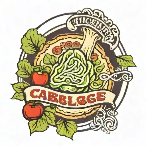 Logo With Name Of Cabbage Licious Pizza