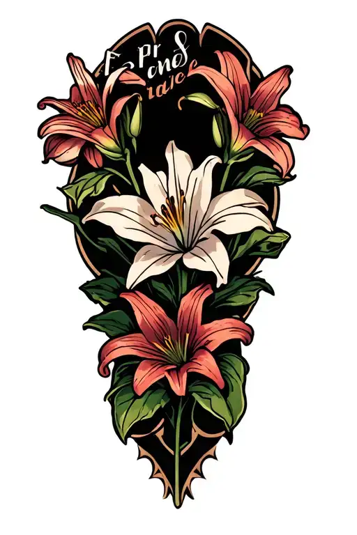 Lillies With Kids Names