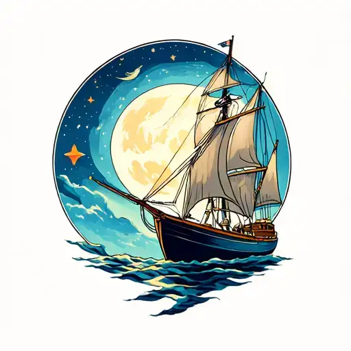 Sailboat In Outer Space