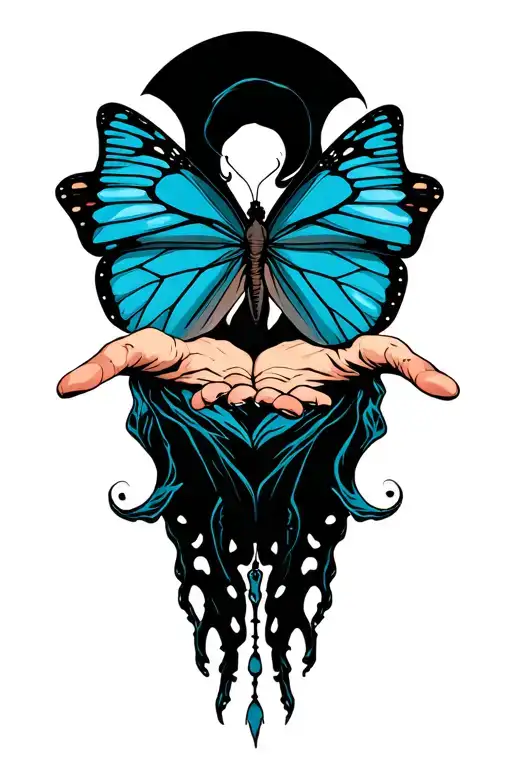 Baxmax Holding A Butterfly With An Outstretched Arms