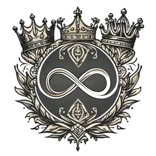 King And Queen Infinity Symbol Incorporated Symbolizing