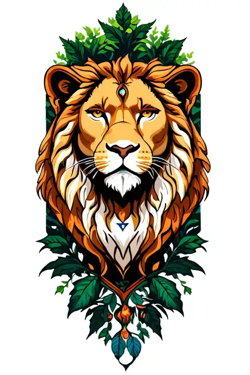 Leo Zodiac Sign In The Forest