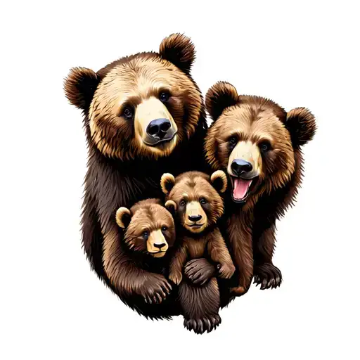 Mama Bear A 4 Cubs