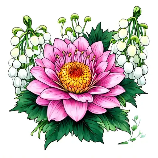 Chrysanthemum And Lily Of The Valley