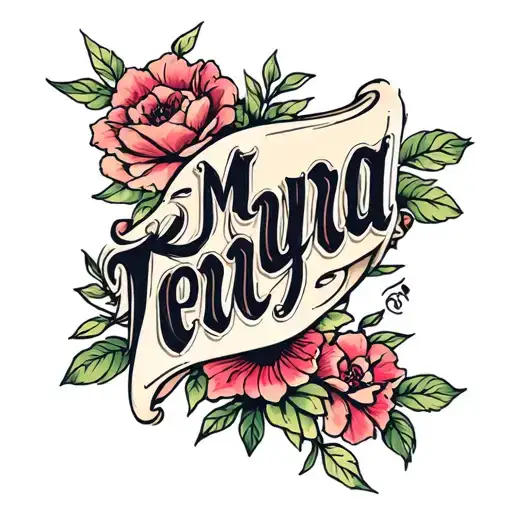 Lettering Name Mayra