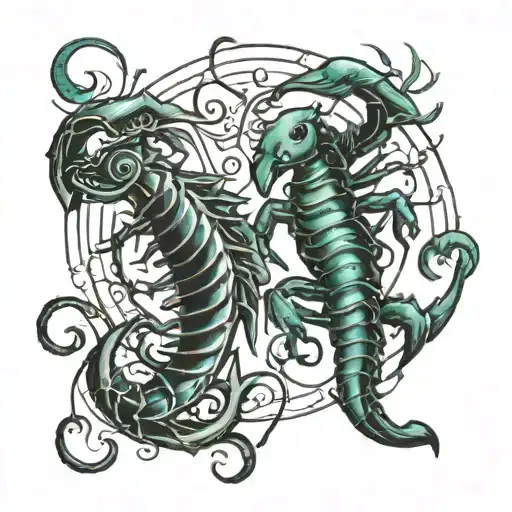 Scorpio And Pisces Zodiac Symbols
