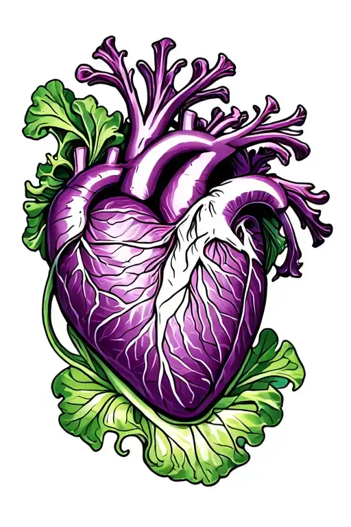 Cabbage Open Heart Shaped
